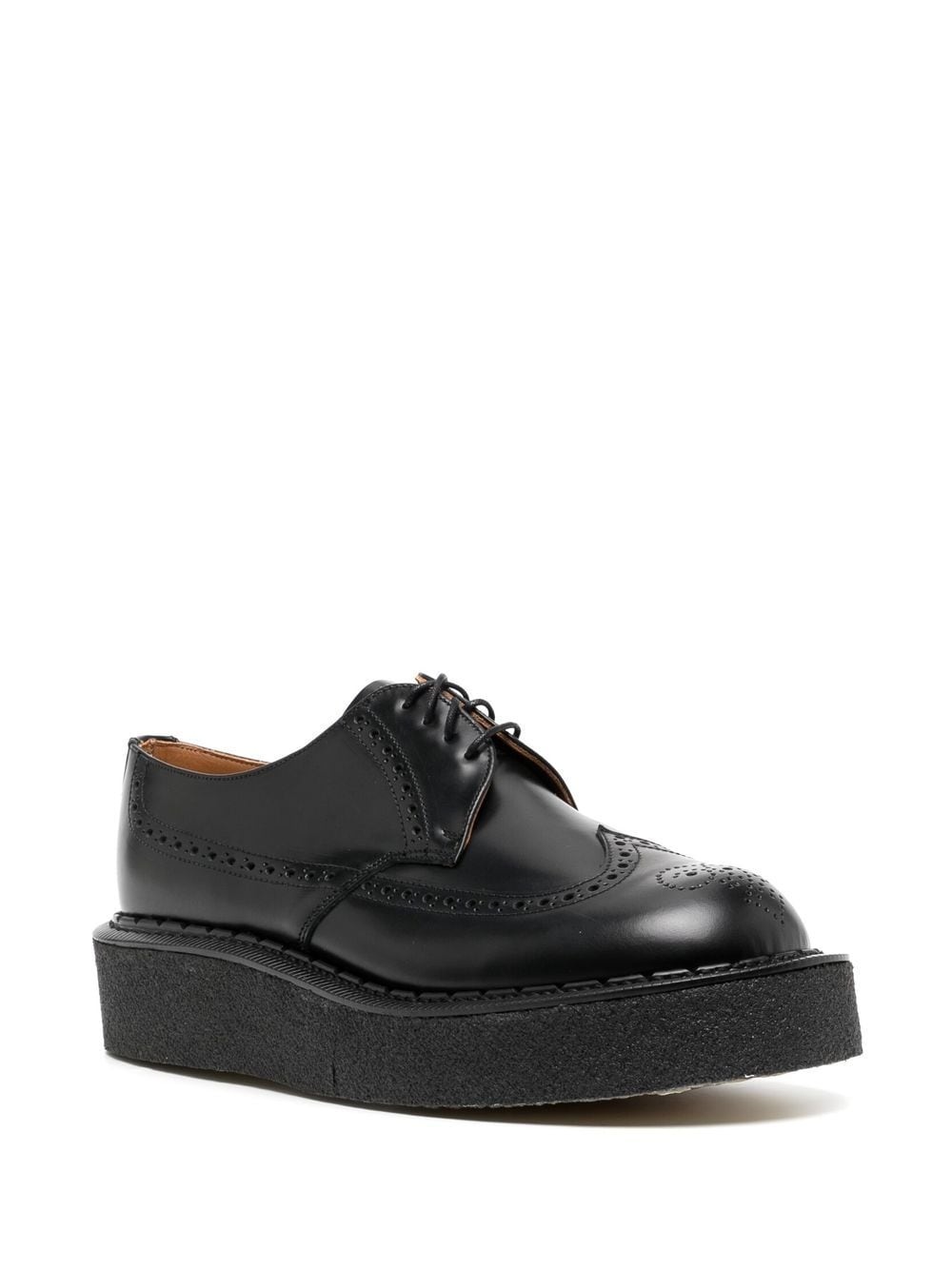 leather platform derby shoes - 2