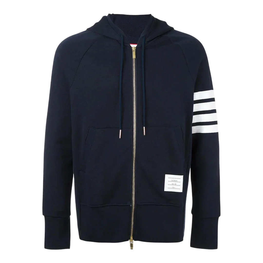 Classic Full Zip Hoodie With Elastic - 1