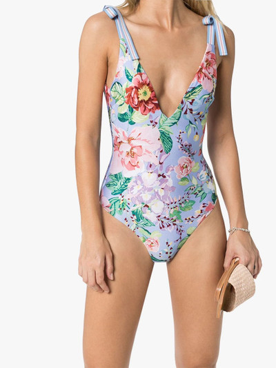 Zimmermann Deep V-neck floral swimsuit  outlook