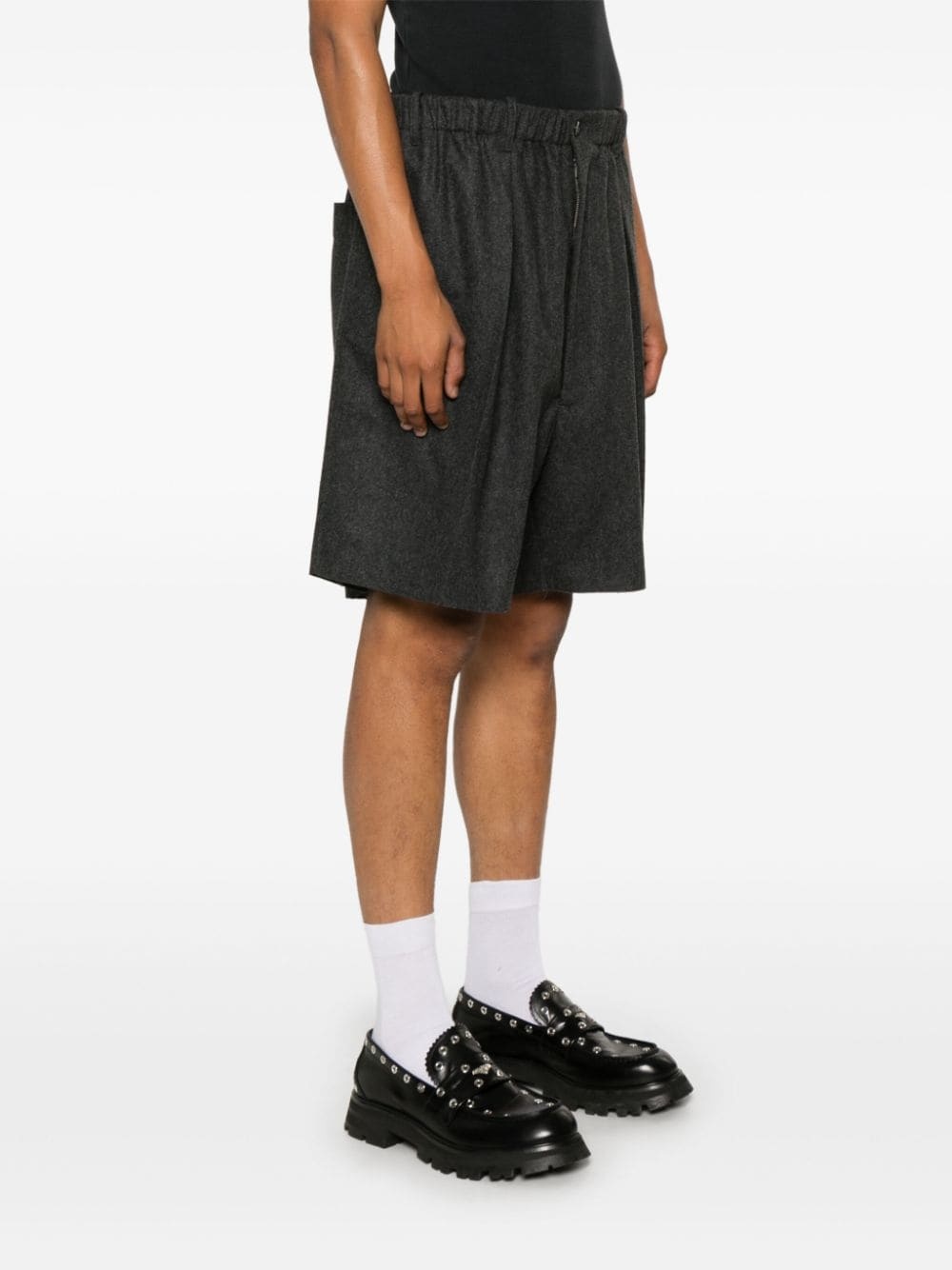 pleated bermuda shorts - 3