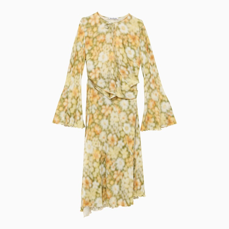 Acne Studios Multicoloured Green Asymmetrical Dress Women - 1