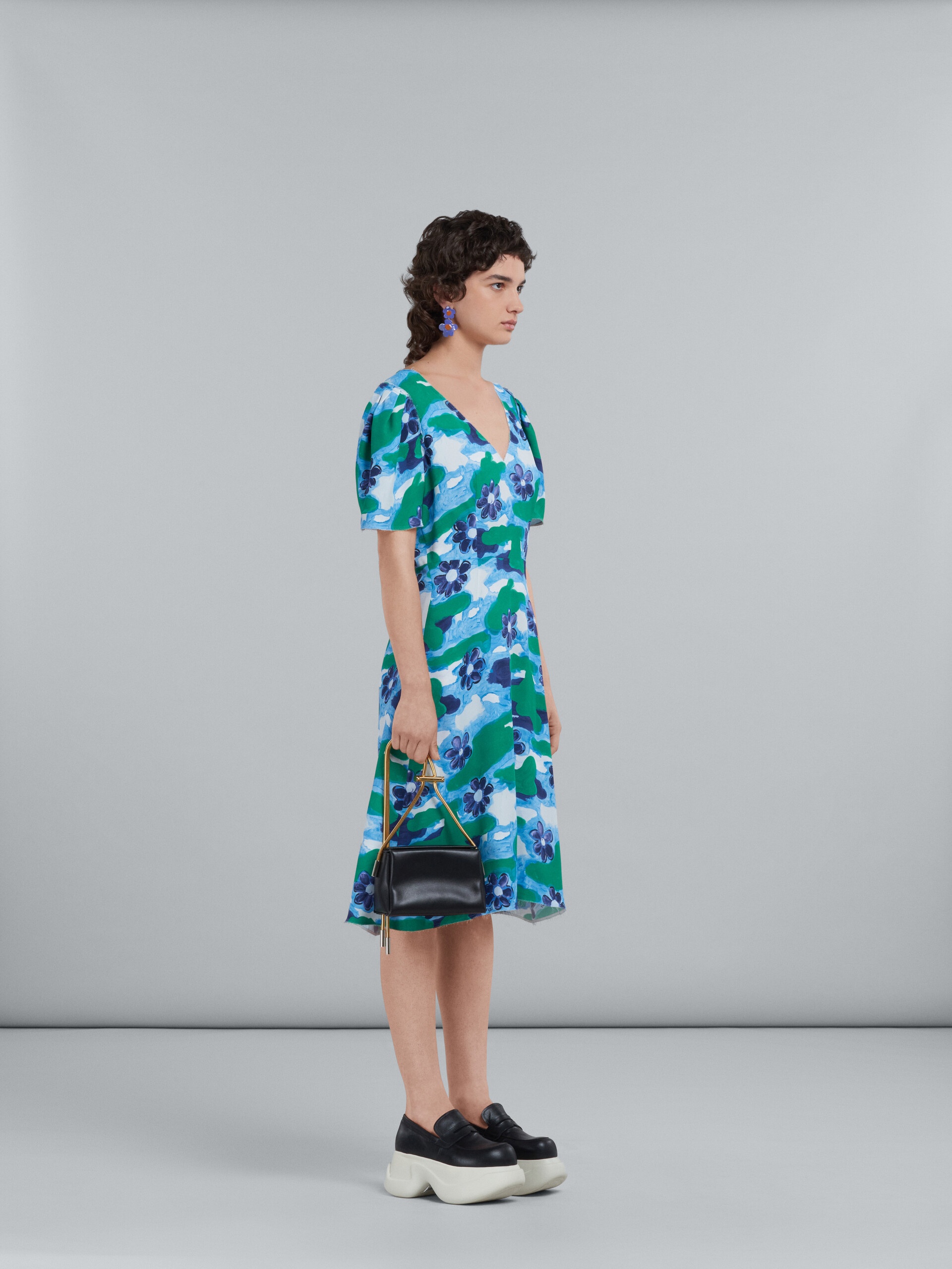 PRINTED CADY DRESS - 6