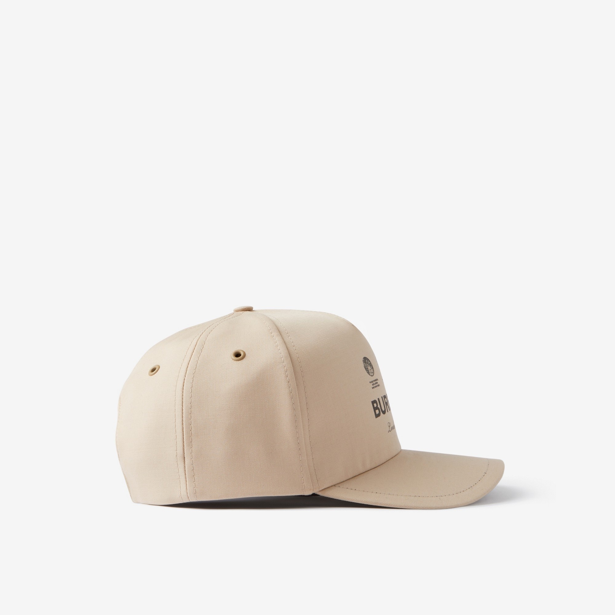 Label Print Cotton Gabardine Cap - 2