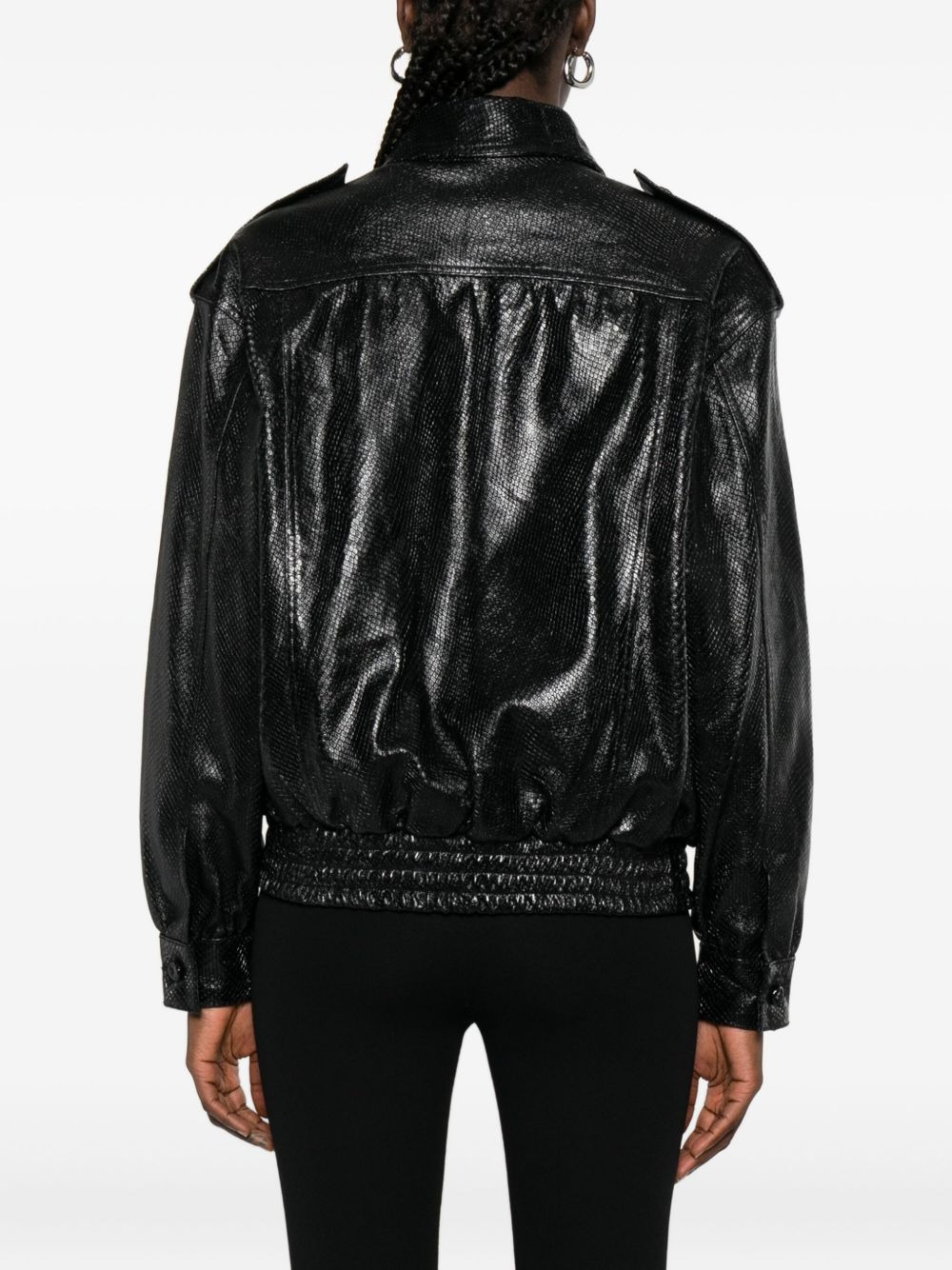 Charlie button-fastening bomber jacket - 4