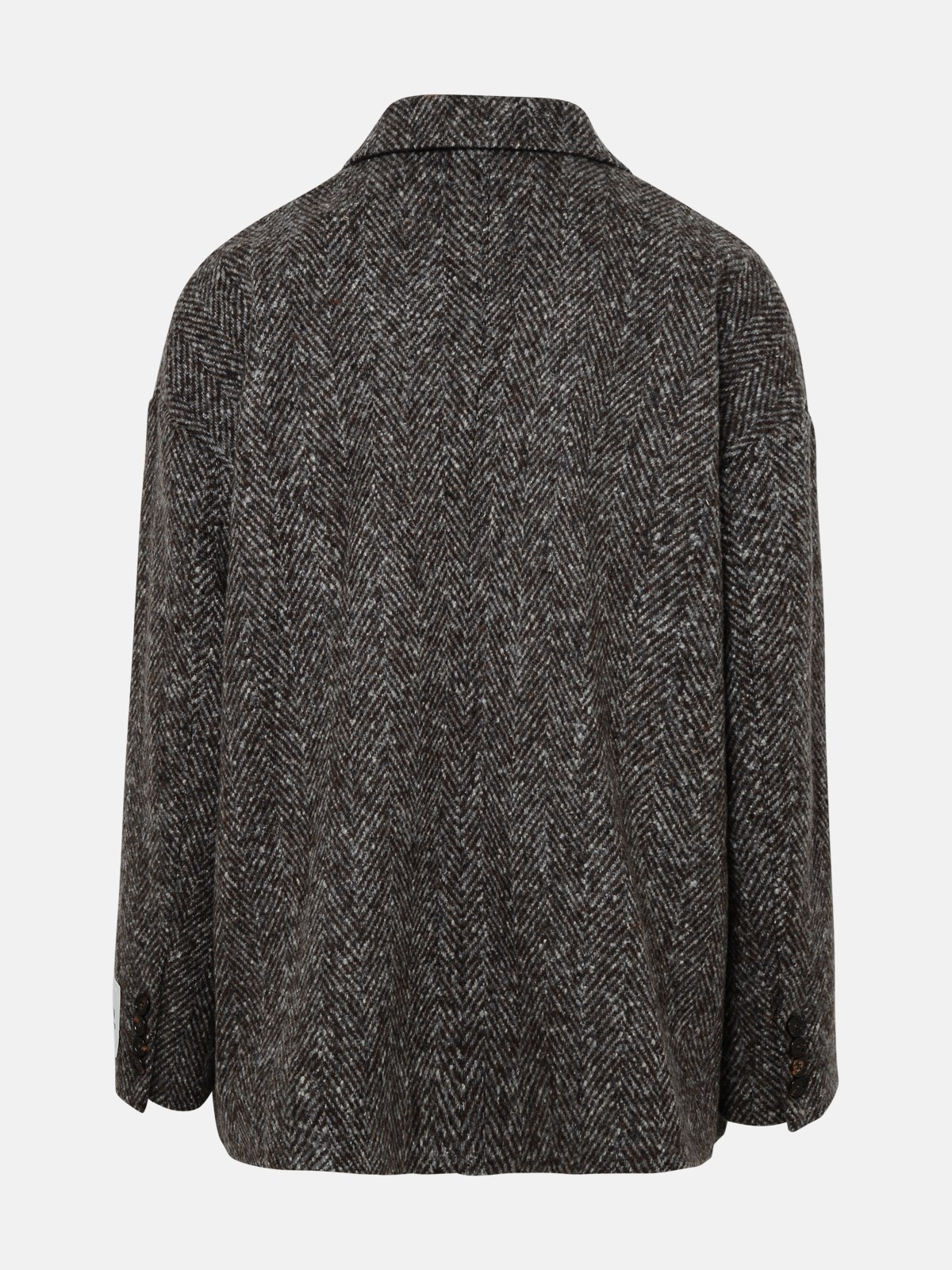 Brown virgin wool blend jacket - 3