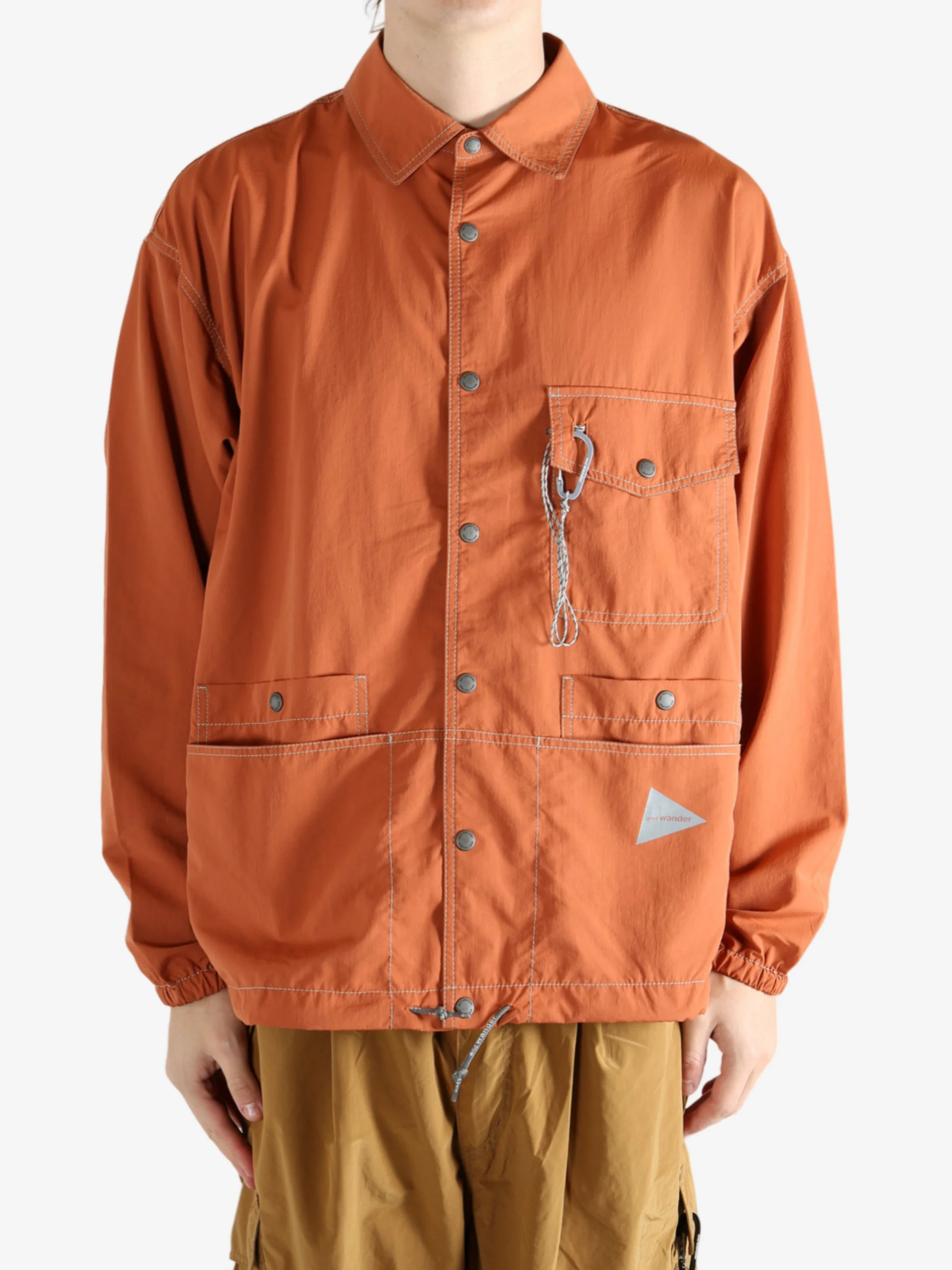 AND WANDER - Men 69 Crinkled Nylon Shirt Jacket - 1