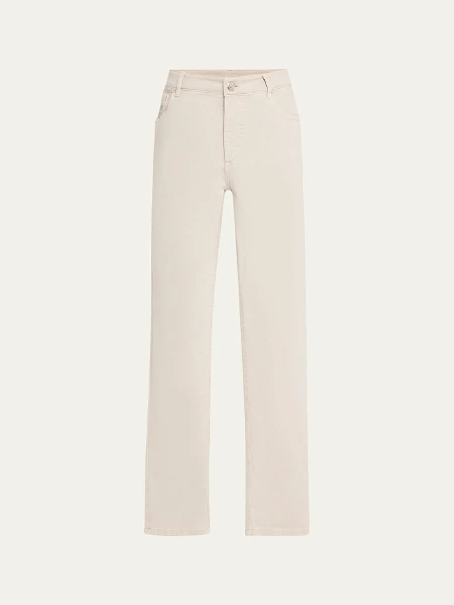 Men's Dyed Denim Five-Pocket Pants - 1