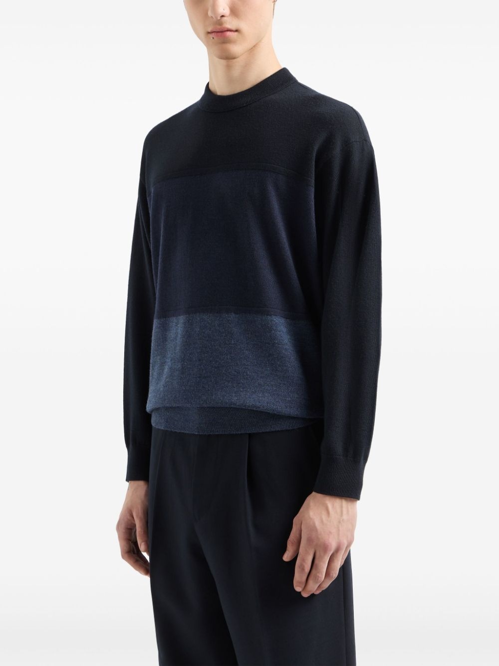 colour-block virgin-wool jumper - 2