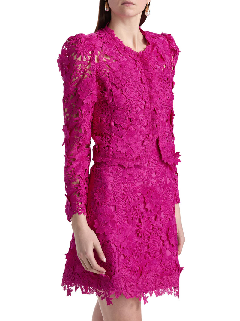Women's Bondi Guipure Lace Jacket - Hibiscus 4