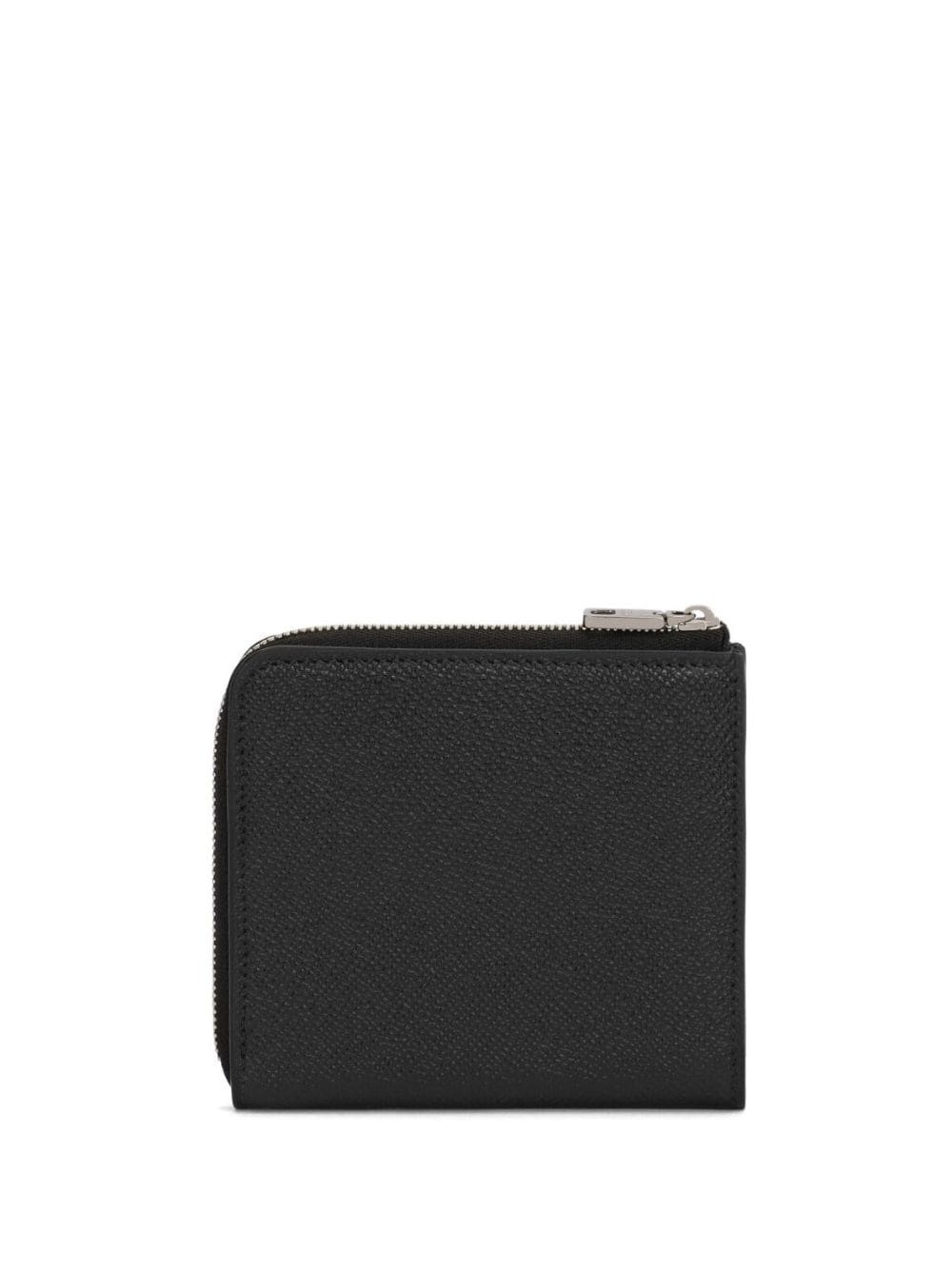 logo-plaque leather wallet - 2