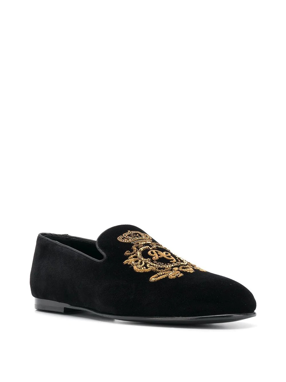 velvet logo loafers - 2