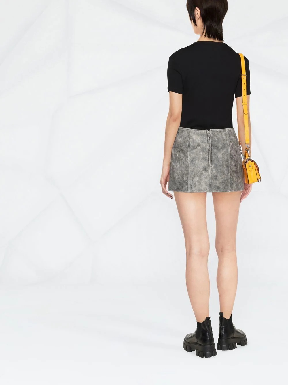 logo-print ribbed T-shirt - 3