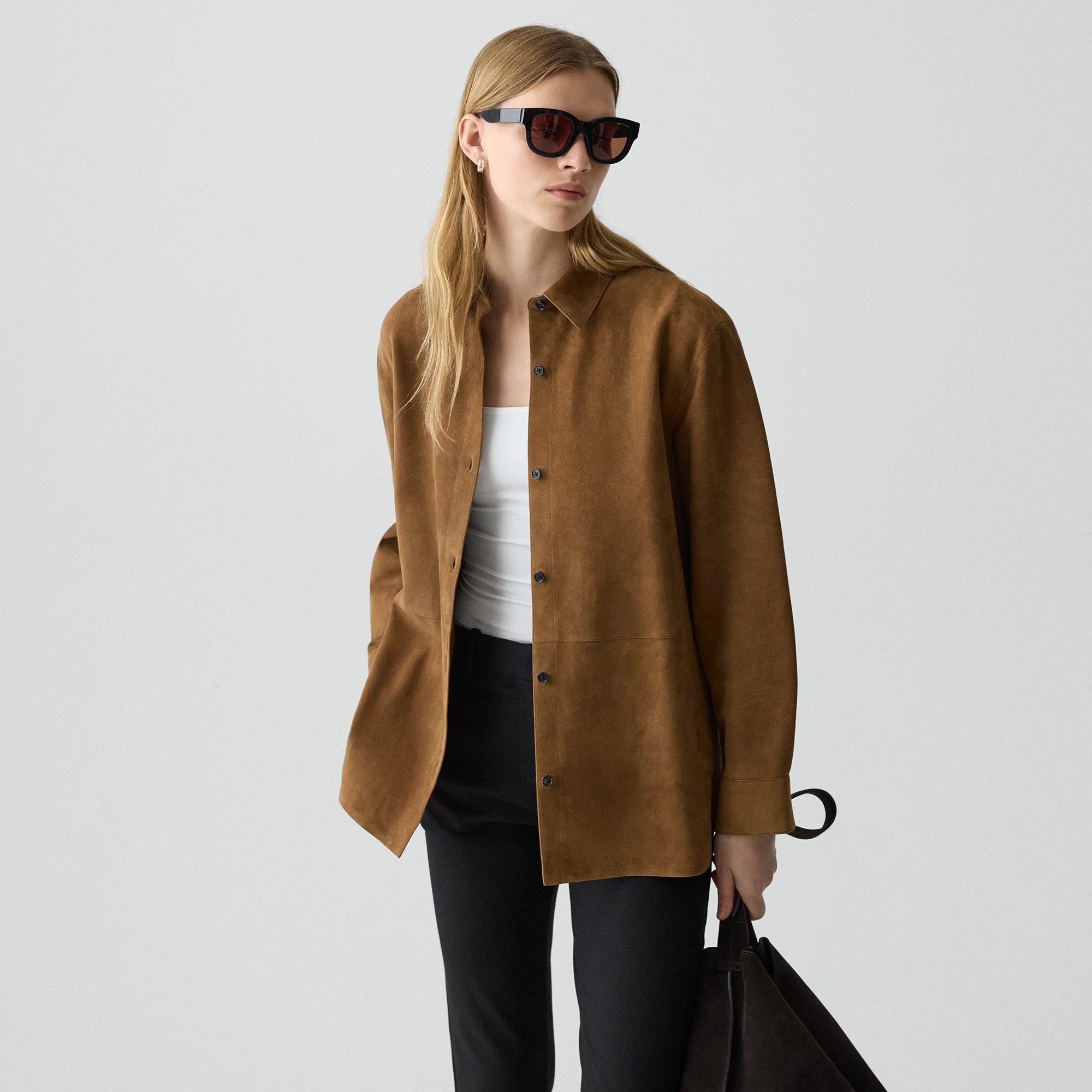 Classic Menswear Shirt in Suede - 2