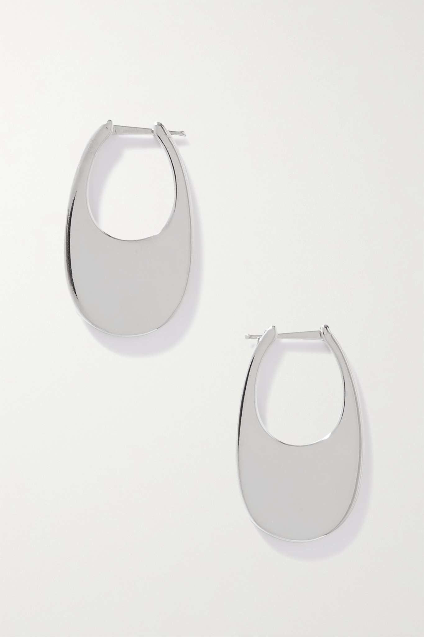 Swipe silver-tone earrings - 1