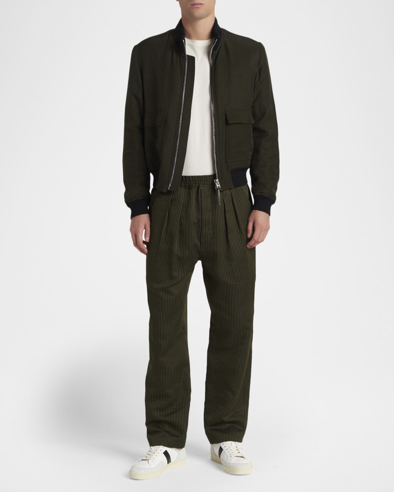 TOM FORD Men & apos;s Cotton and Silk Bengal Stripe Lounge Pants outlook