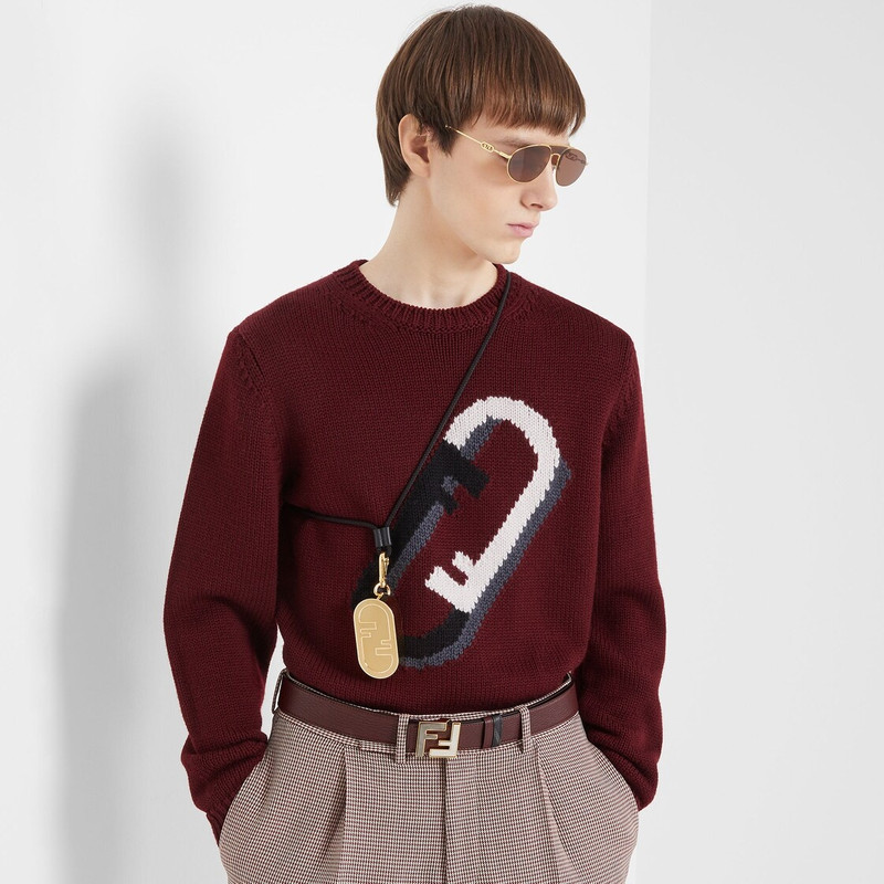 Burgundy leather belt 3