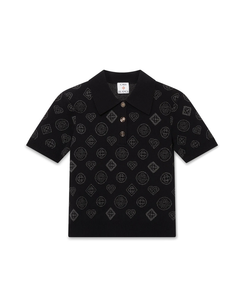 Monogram Jacquard Polo | Casablanca Paris - 1