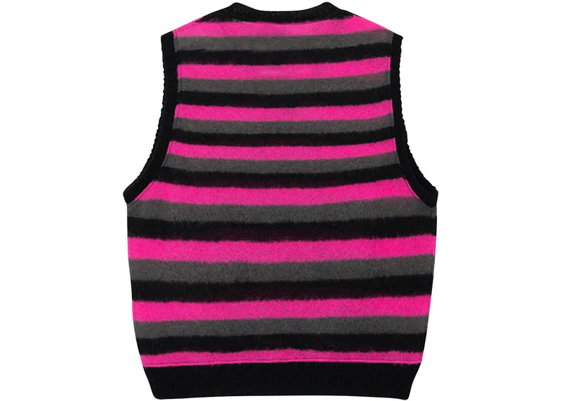 Stüssy Stussy Striped Sweater Vest Pink outlook