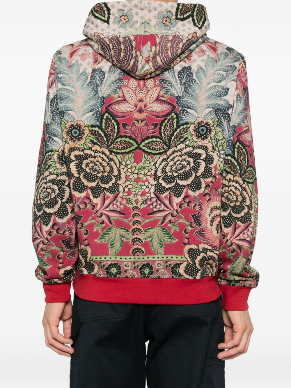floral-print hoodie - 4