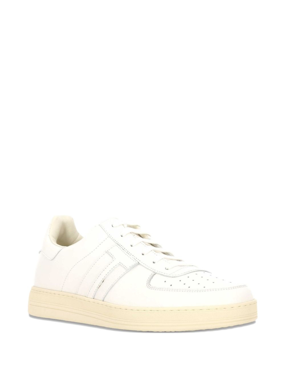leather panelled sneakers - 2