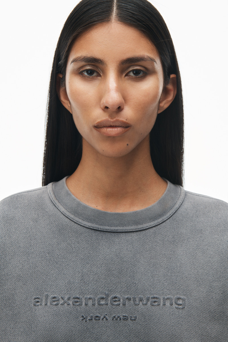 Acid Wash Sweatshirt in Structured Terry 5