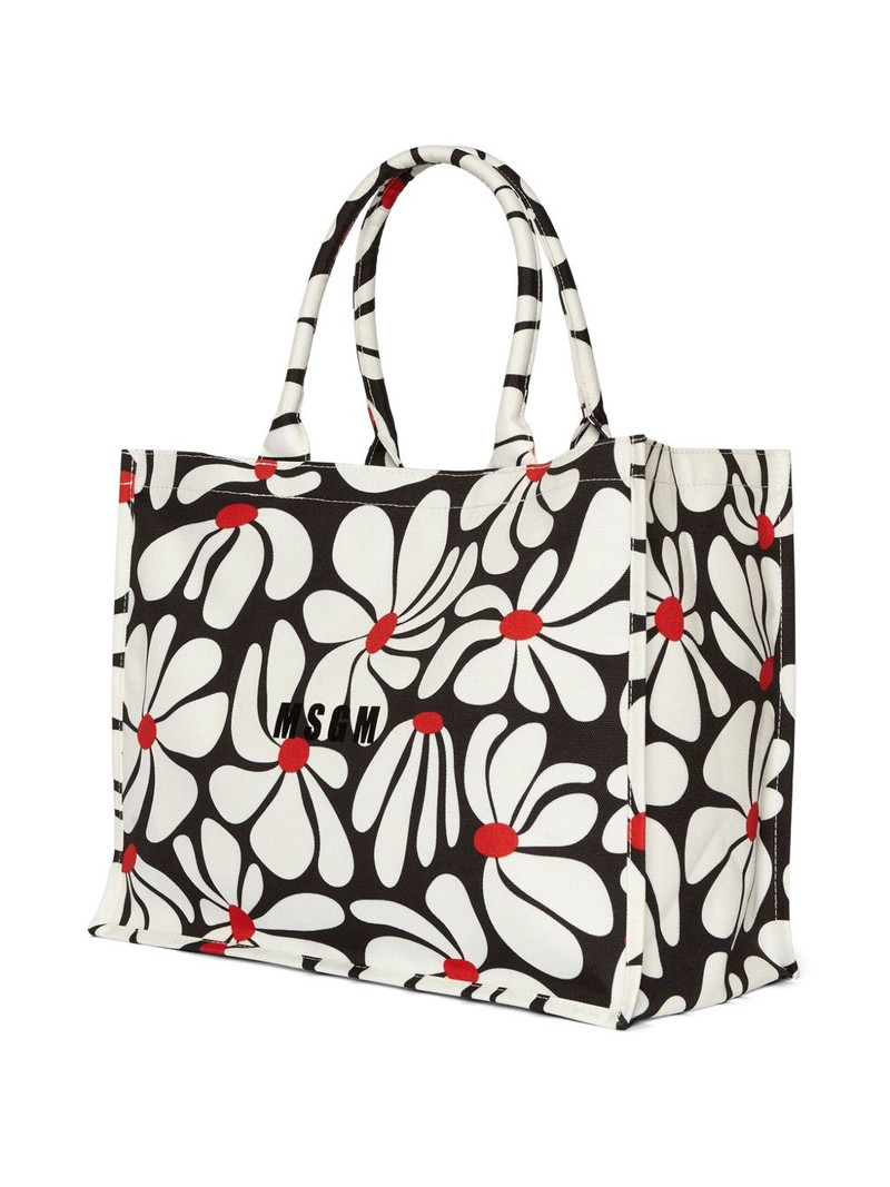 floral-print tote bag 4