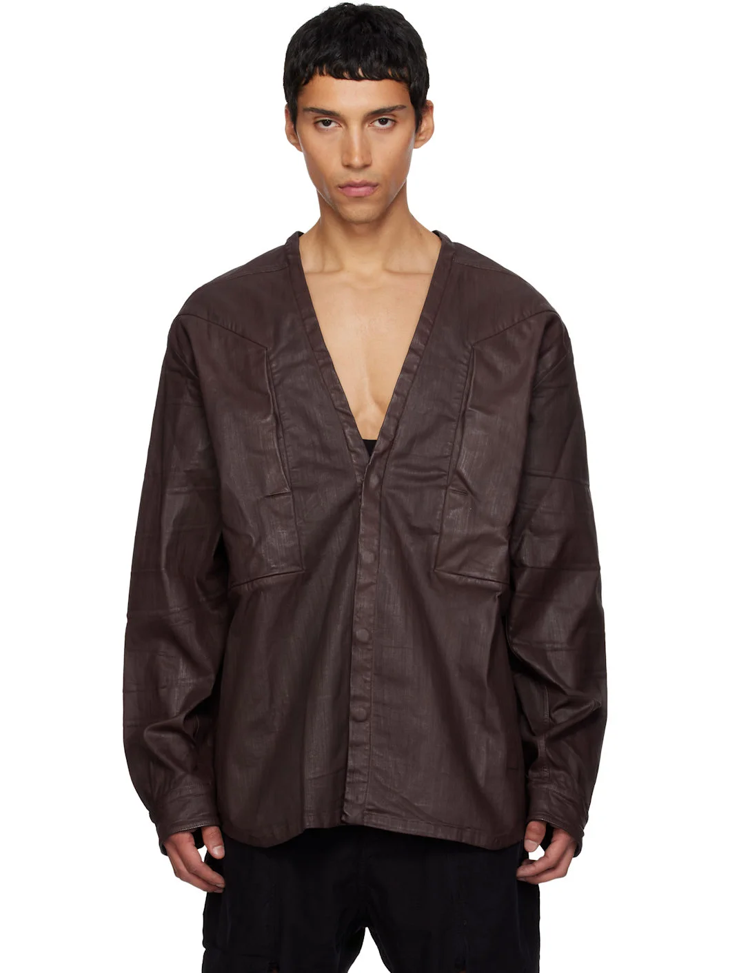 Burgundy Concordians LS Larry Jumbo Fogpocket Denim Shirt - 1