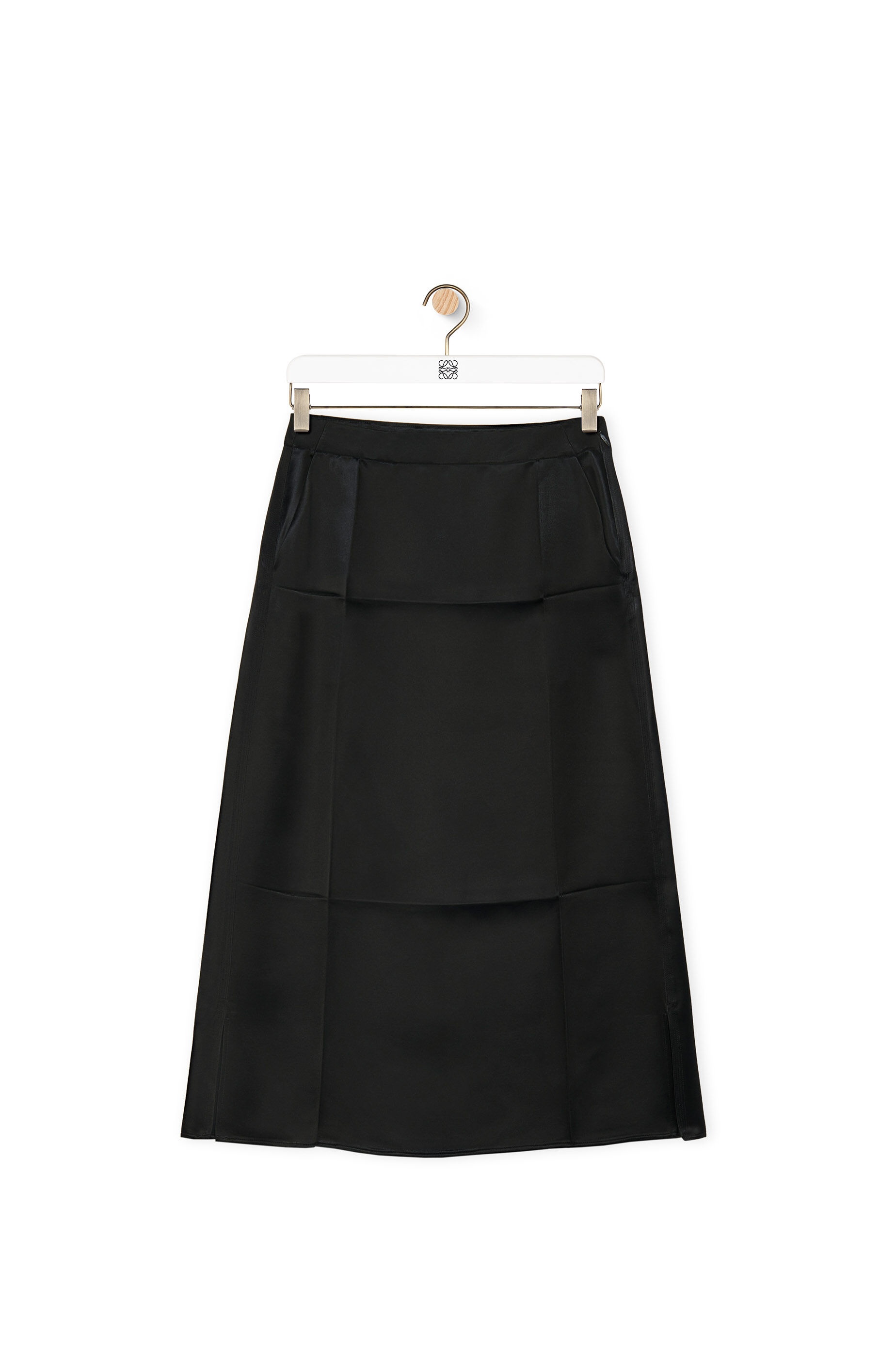 Slip midi skirt in satin - 1