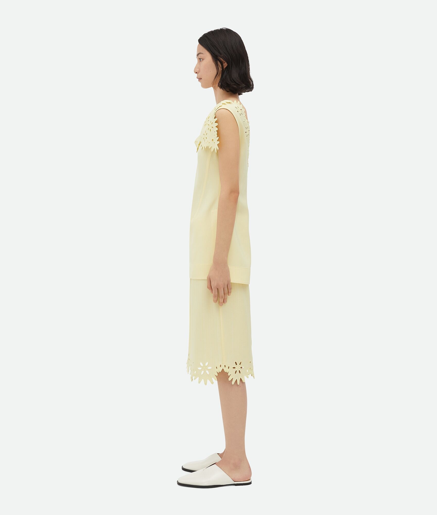 English Embroidery Viscose And Silk Top - 2