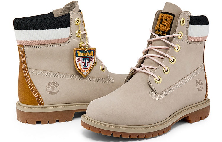 (WMNS) Timberland Premium 6 Inch Heritage Cupsole Boots 'Light Taupe Nubuck' A2GA4W - 5