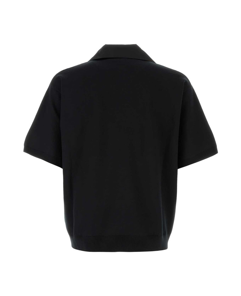 Prada Black Wool Polo Shirt outlook