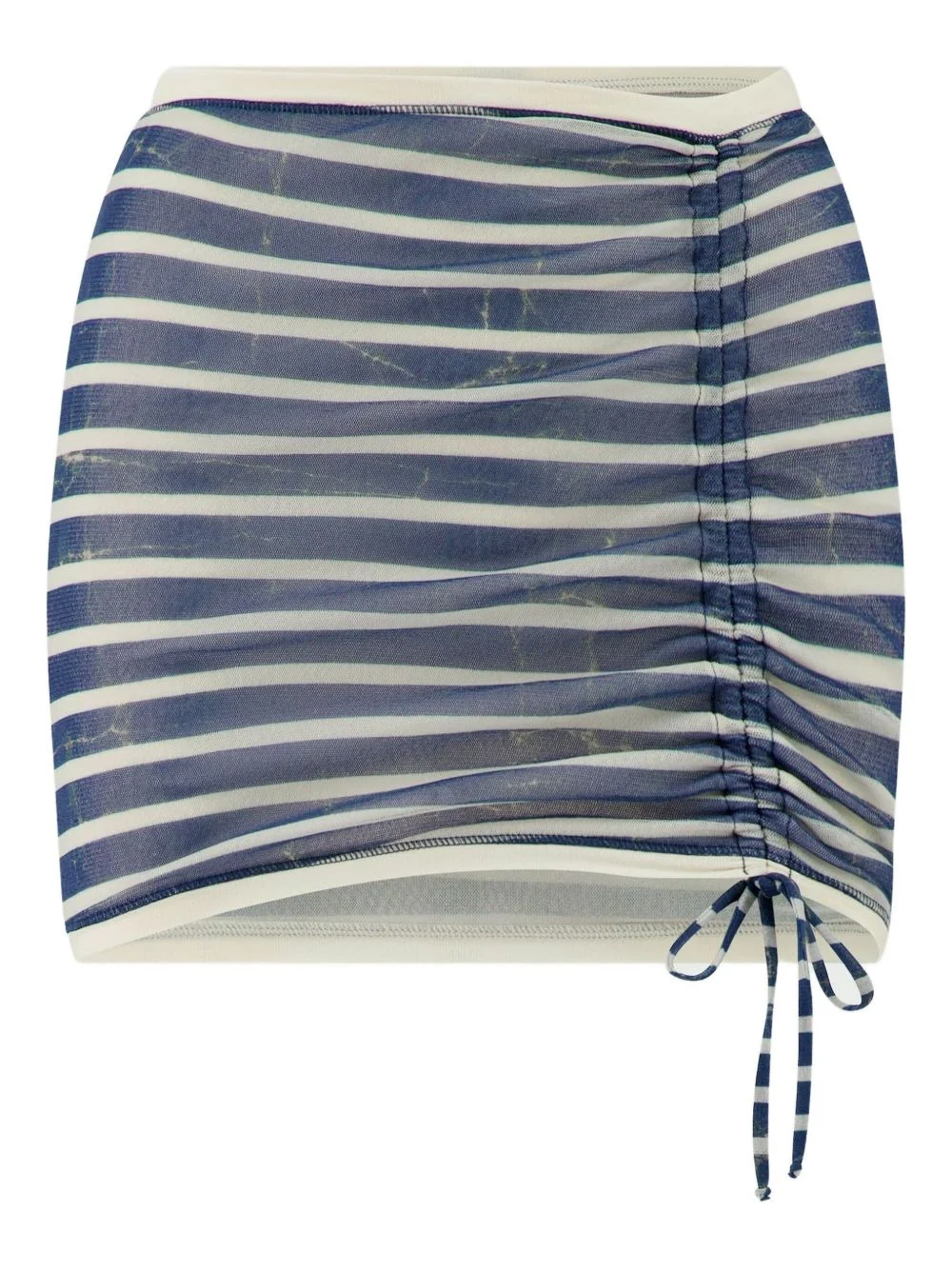 Marinière print gathered mini skirt - 1