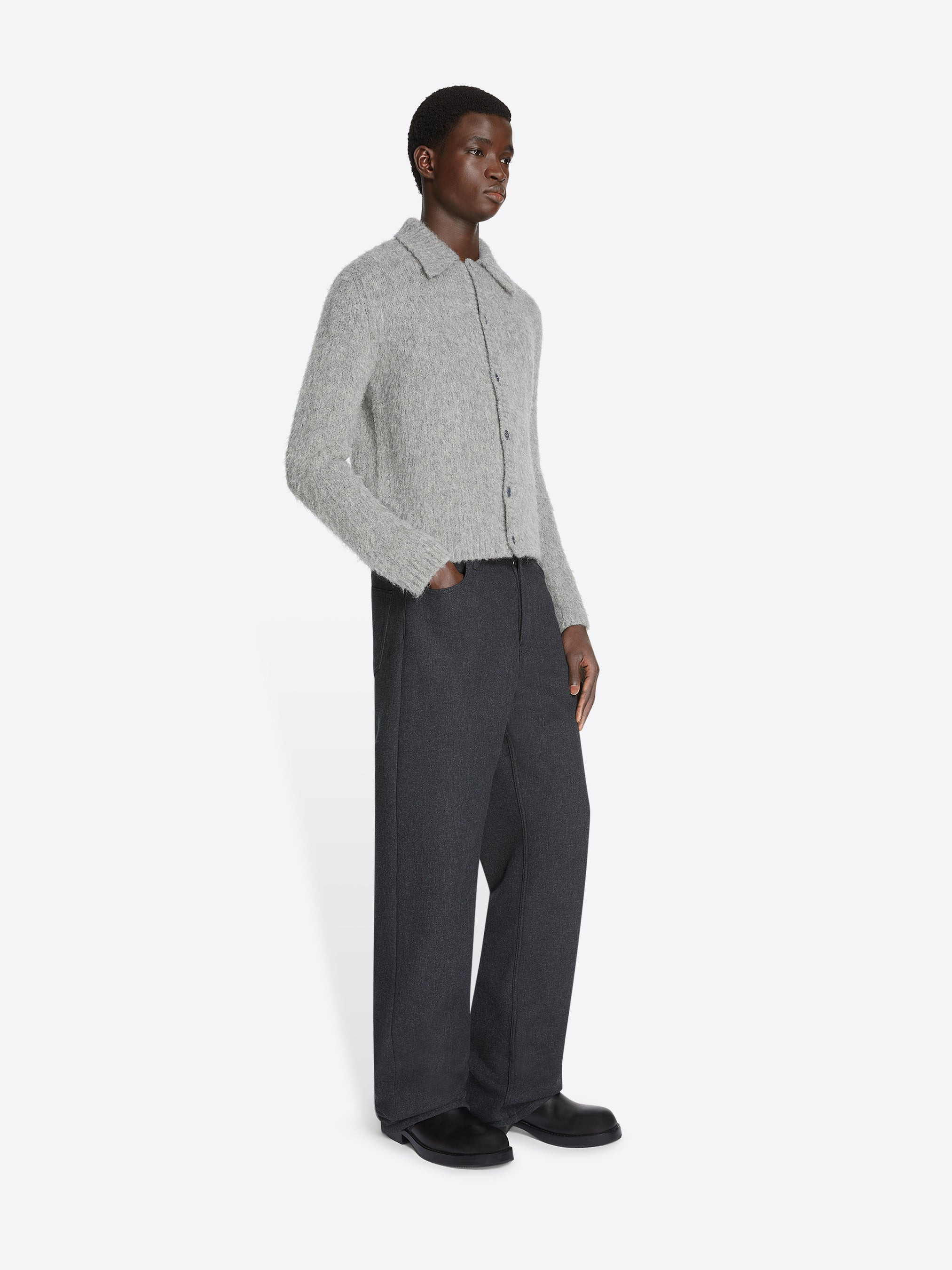 CROPPED WOOL CARDIGAN - 3