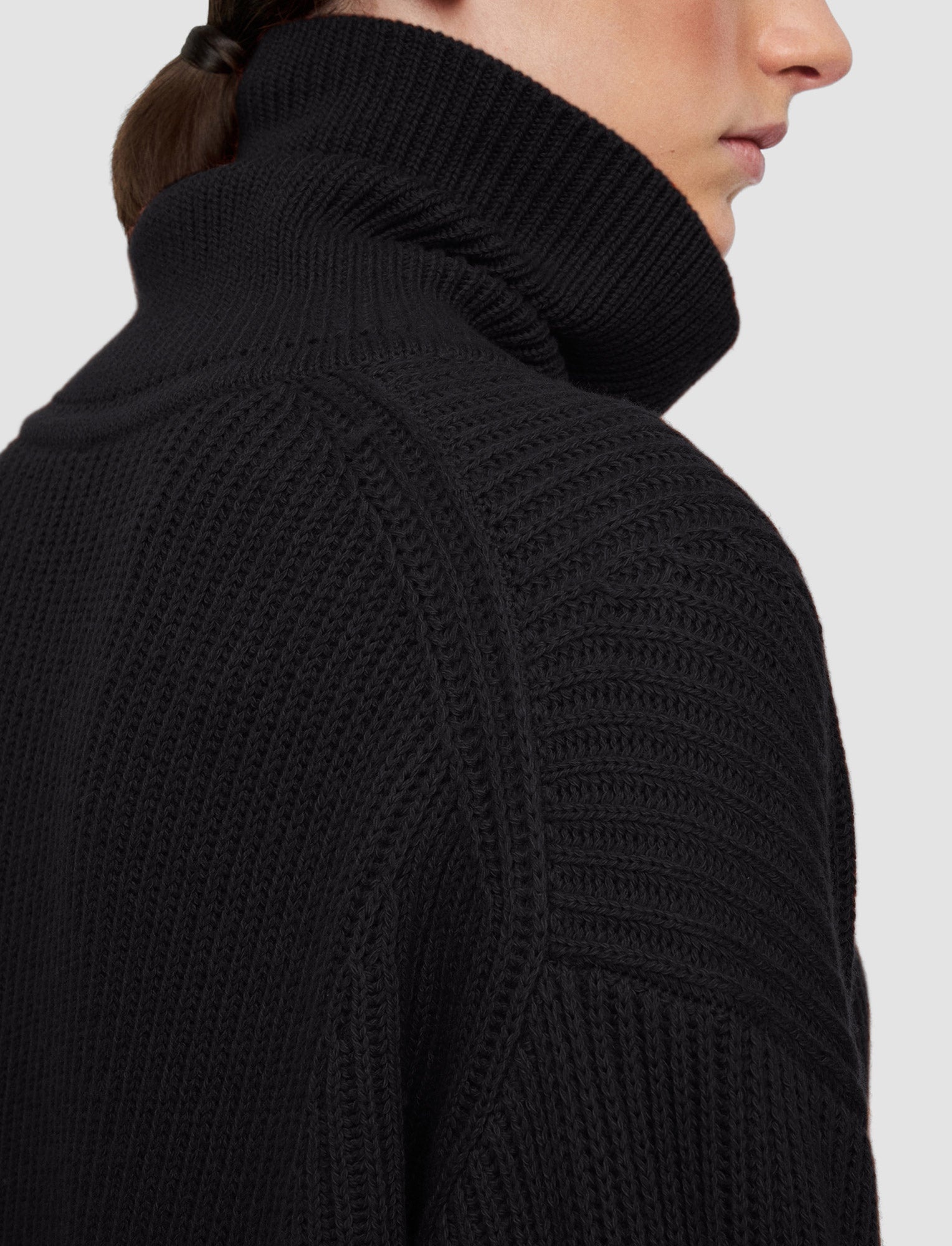 Luxe Cardigan Stitch High Neck Jumper - 5