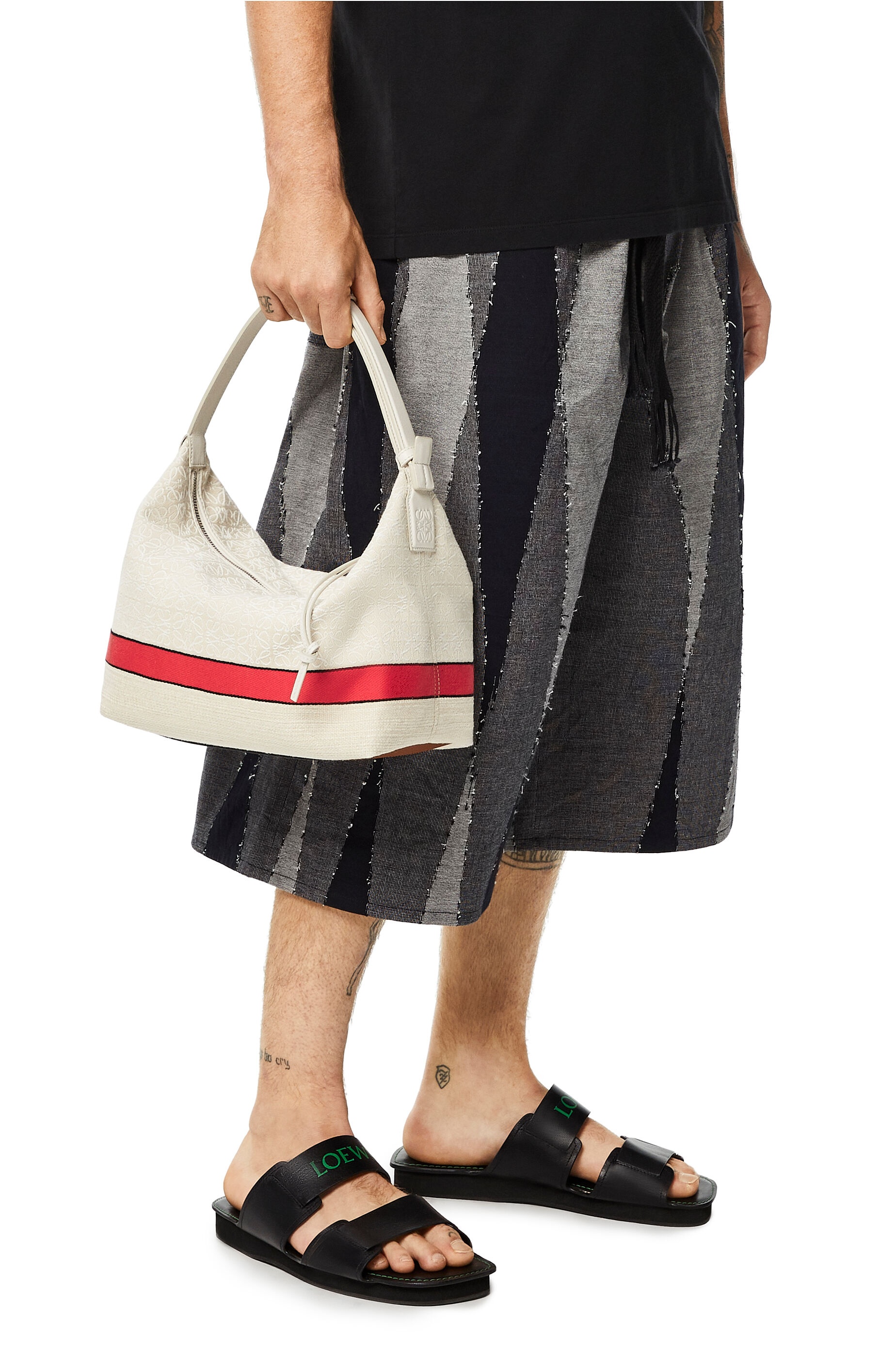 Cubi bag in jacquard and calfskin - 2