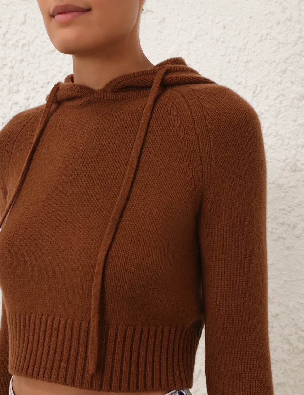 NATURA CROPPED HOODED SWEATER - 5