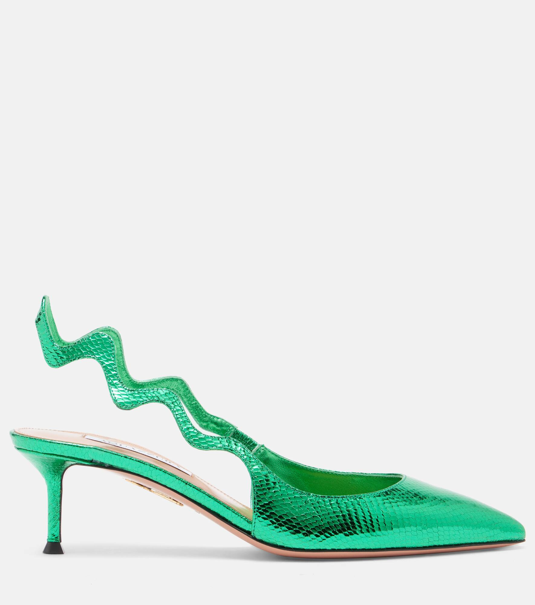 Artiste 50 metallic leather slingback pumps - 4