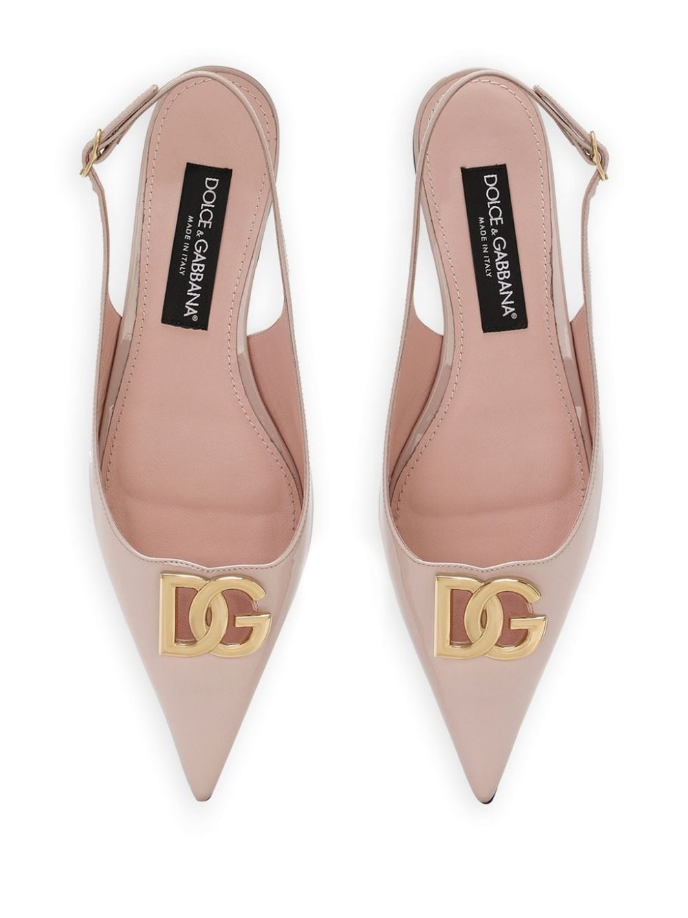 DG leather slingback ballerina shoes - 4
