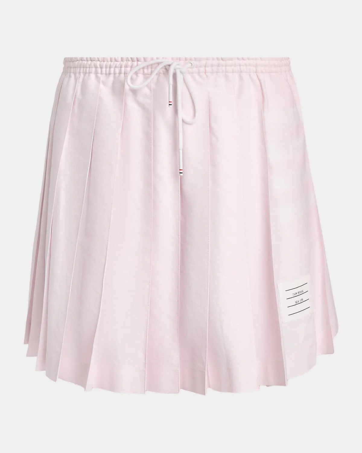 4-Bar Cotton Drawstring Miniskirt - 1