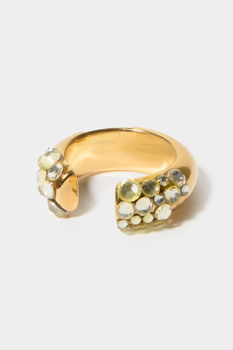 SUNNEI GLITTERIZED RING / gold outlook