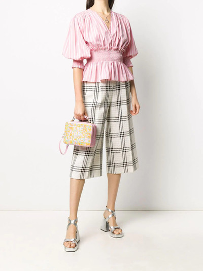 MSGM vertical-stripe peplum blouse outlook