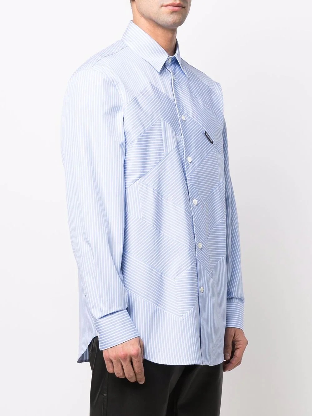 multi-way stripe-print tailored shirt - 3