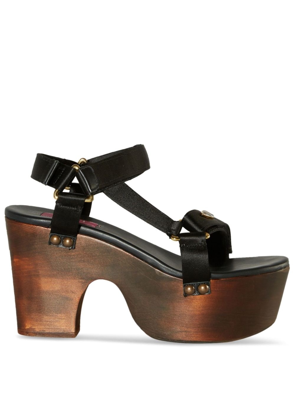 Crush logo-plaque wedge sandals - 1