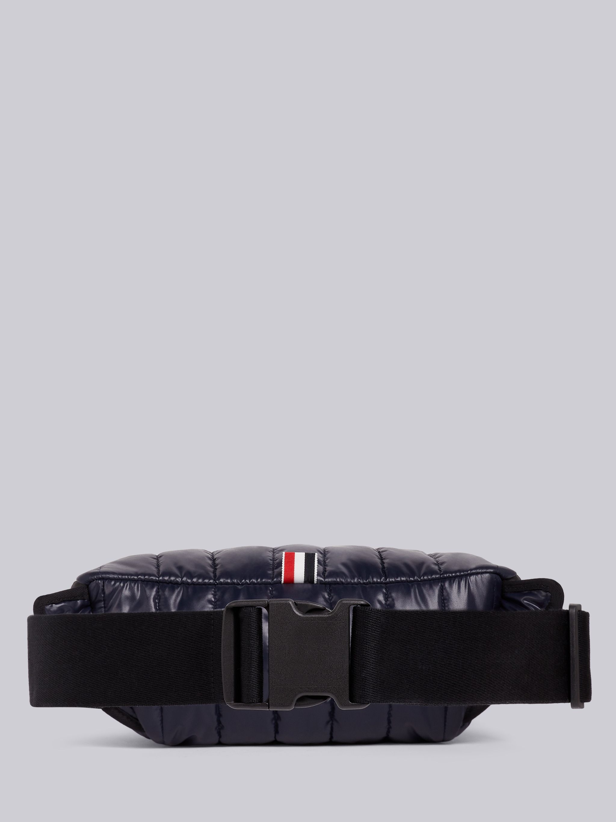 Navy Quilted Ripstop Tricolor Webbing Handles 4-Bar Bumbag - 4