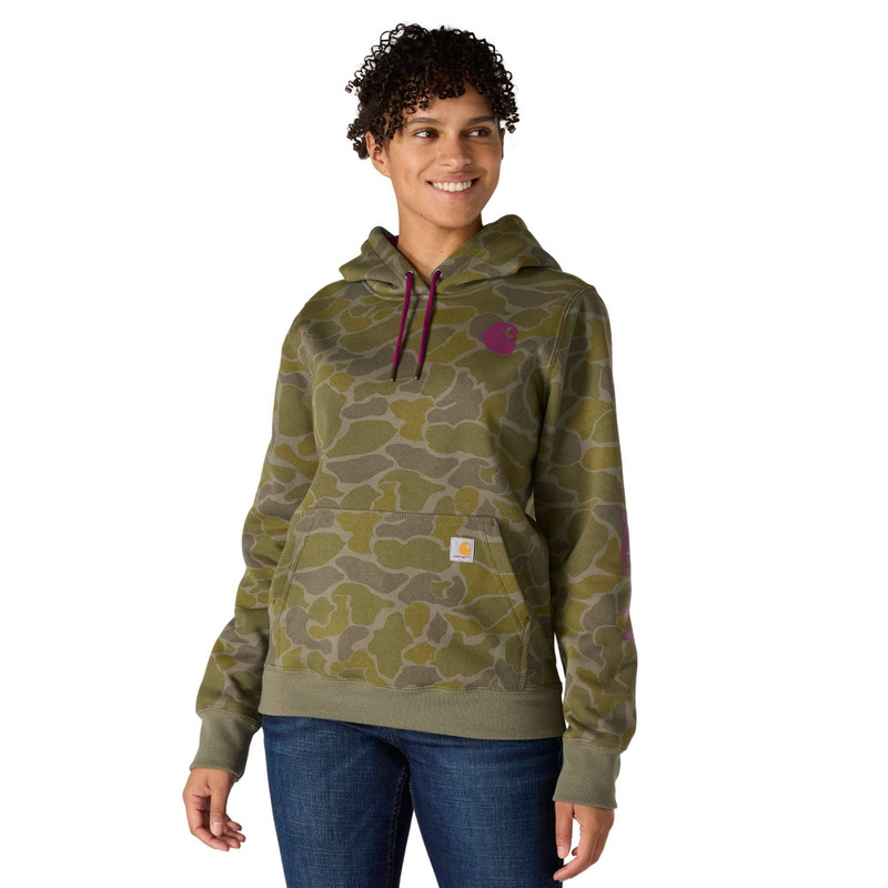 Women's Relaxed Fit Midweight Logo Sleeve Graphic Printed Sweatshirt 1