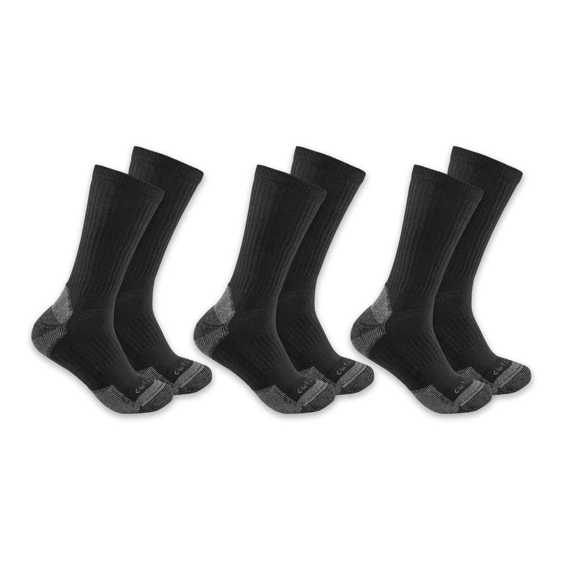 Midweight Cotton Blend Crew Sock 3-Pack - 1