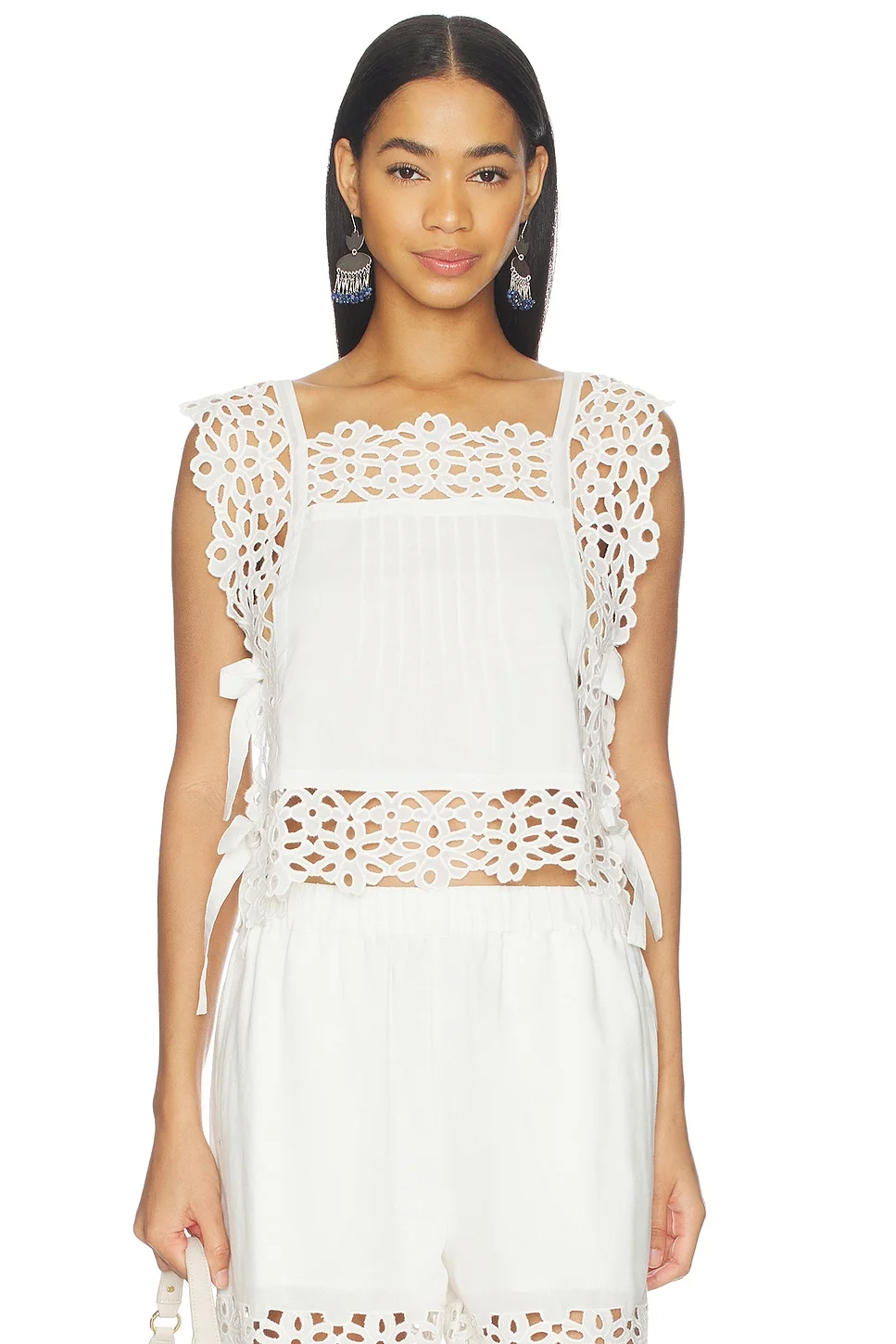 Leila Eyelet Sleeveless Top - 1