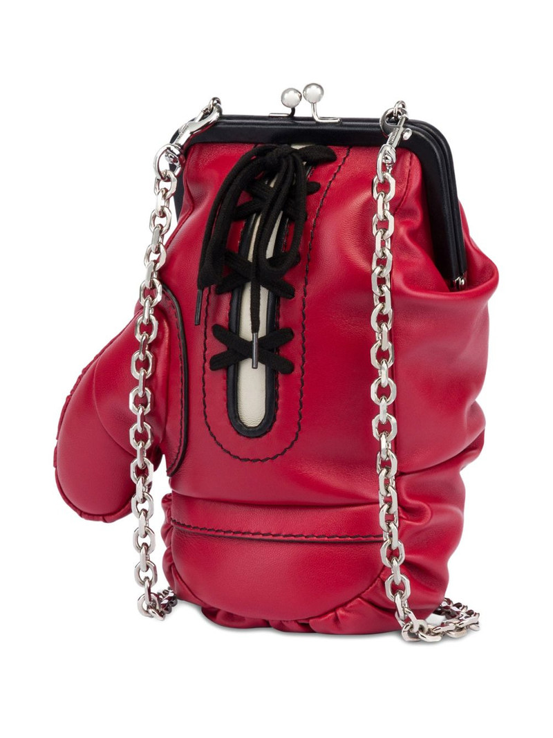 Moschino boxing-glove-shape chain-strap shoulder bag outlook