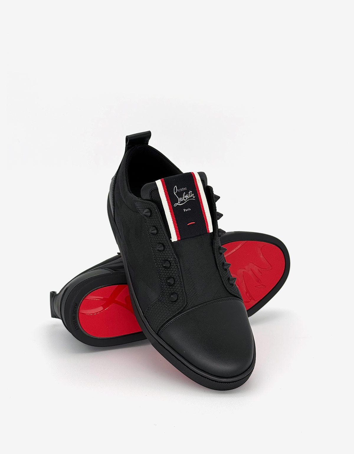 Christian Louboutin F.A.V Fique A Vontade Germoetric Black Trainers - 6