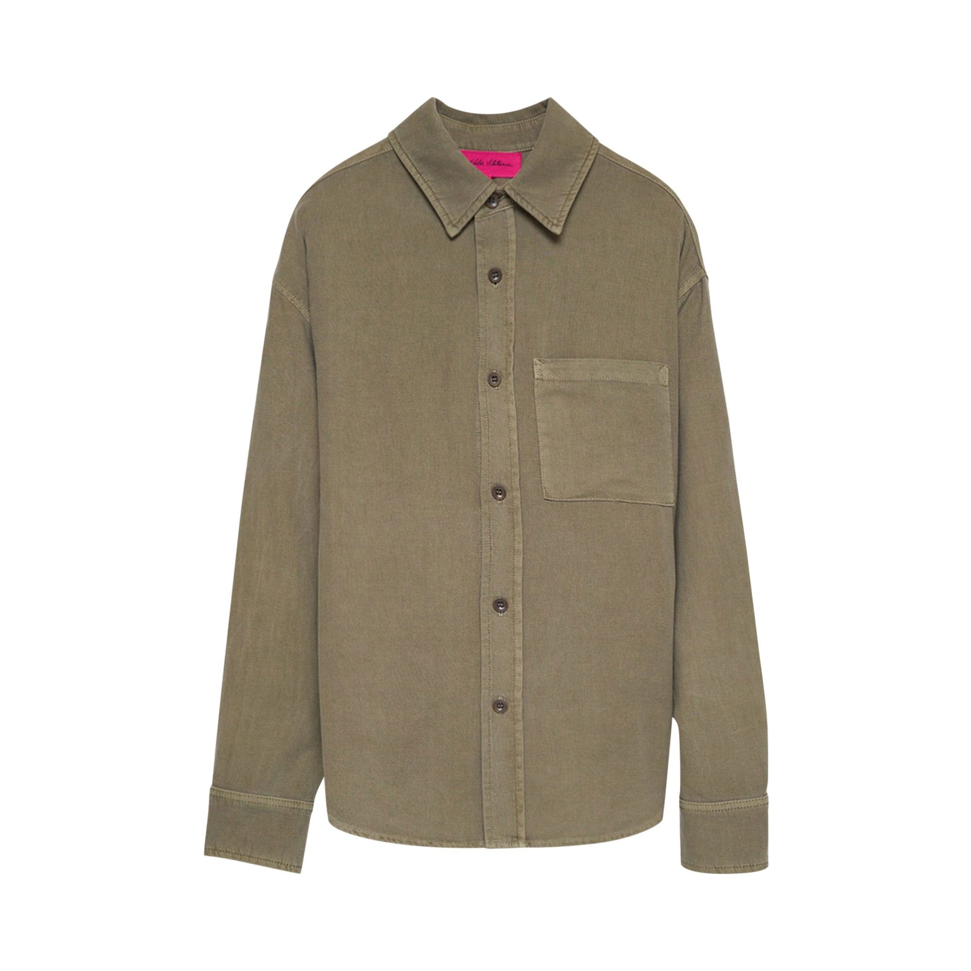 The Elder Statesman Early Dawn Overshirt 'New Olive' - 1
